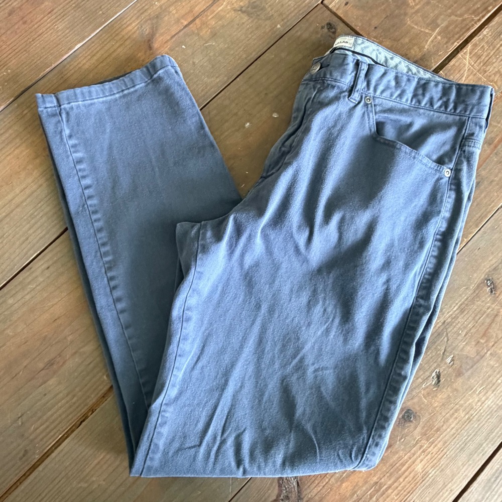 Peter Millar Crown Mens Blue Gray 5 Pocket Pants Cotton Modal Stretch Size 35x30
